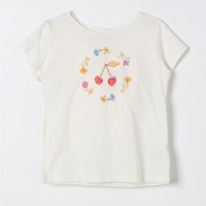 BONPOINT Kids Cream Cherry Print T-Shirt